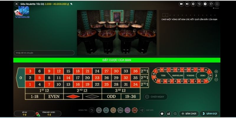 Các biến thể phổ biến của Roulette VIC