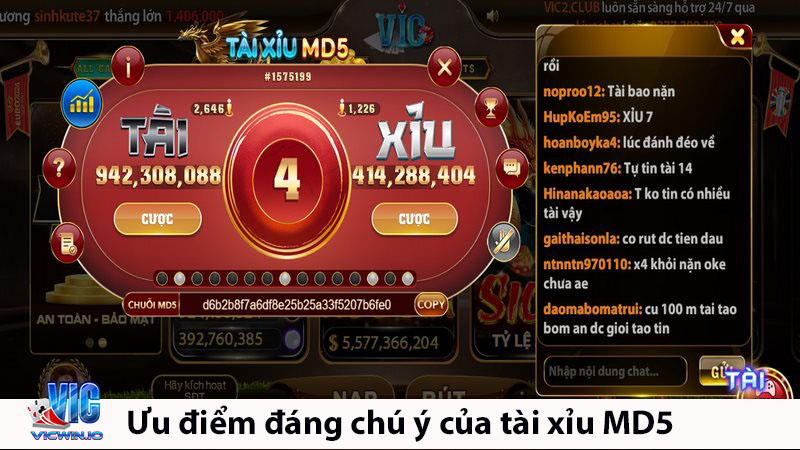 Game tài xỉu MD5 là phiên bản mới với tính minh bạch cao